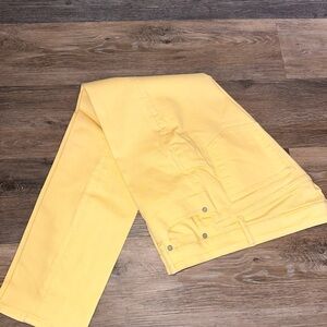 Talbots Yellow Straight Leg Women’s Jeans Size 12 Slim Ankle